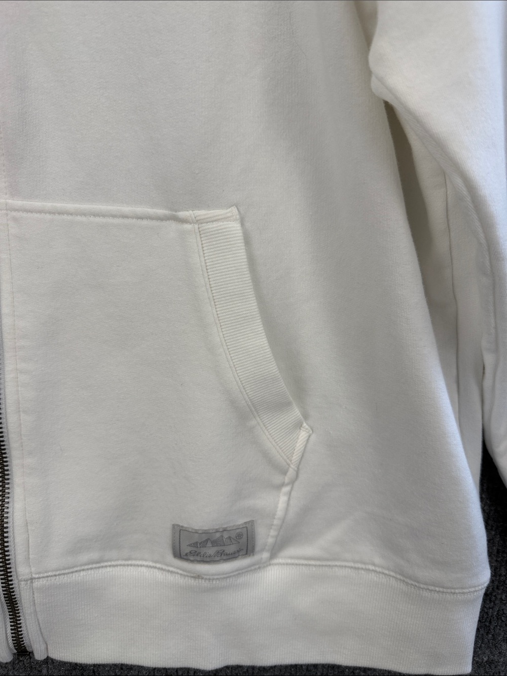 Eddie Bauer White USA Zip Hoodie with Red & Navy Star Accents Women’s Large - Picture 5 of 11